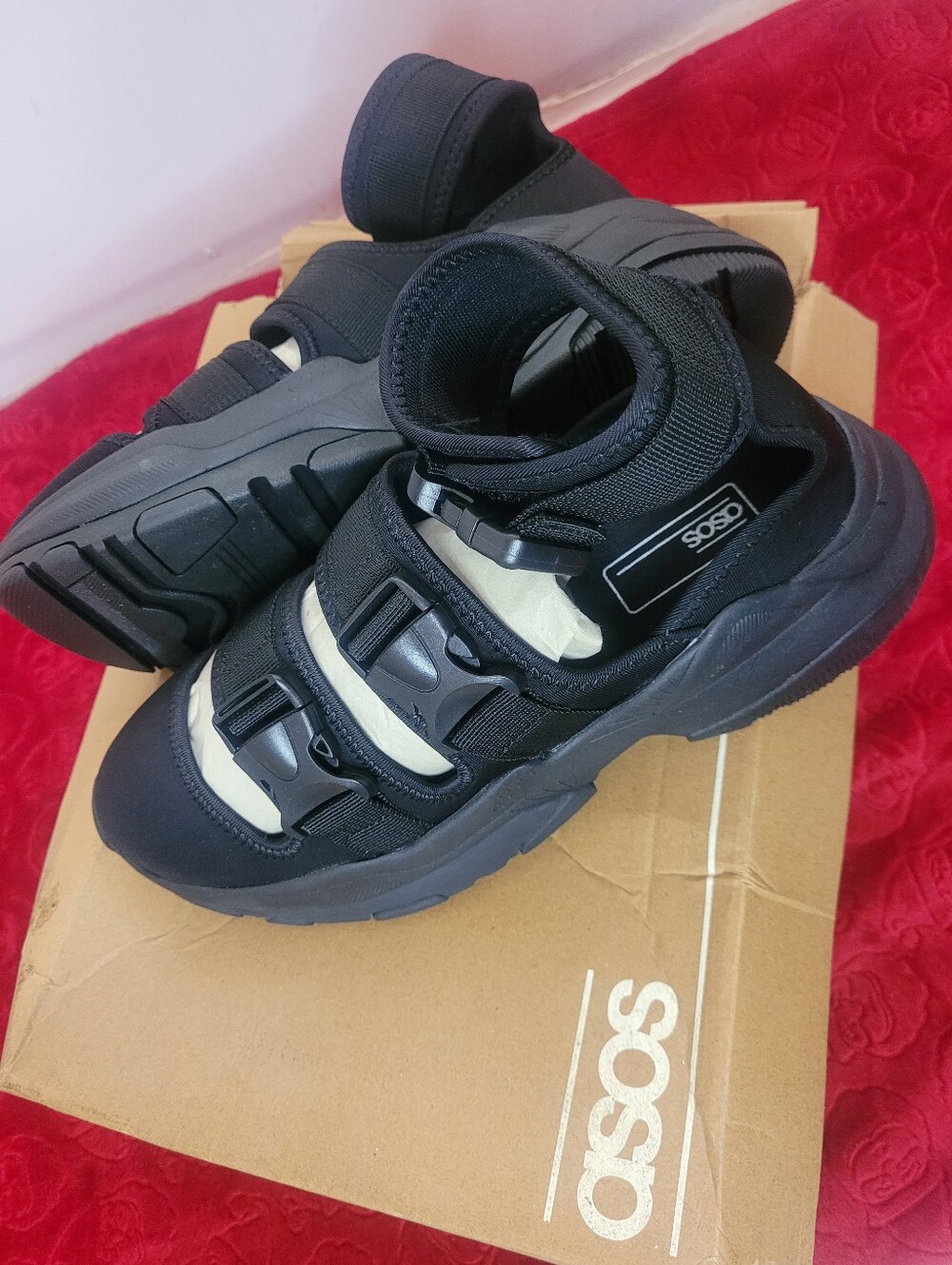 ASOS Black  Sandal with Thick Tread Sole